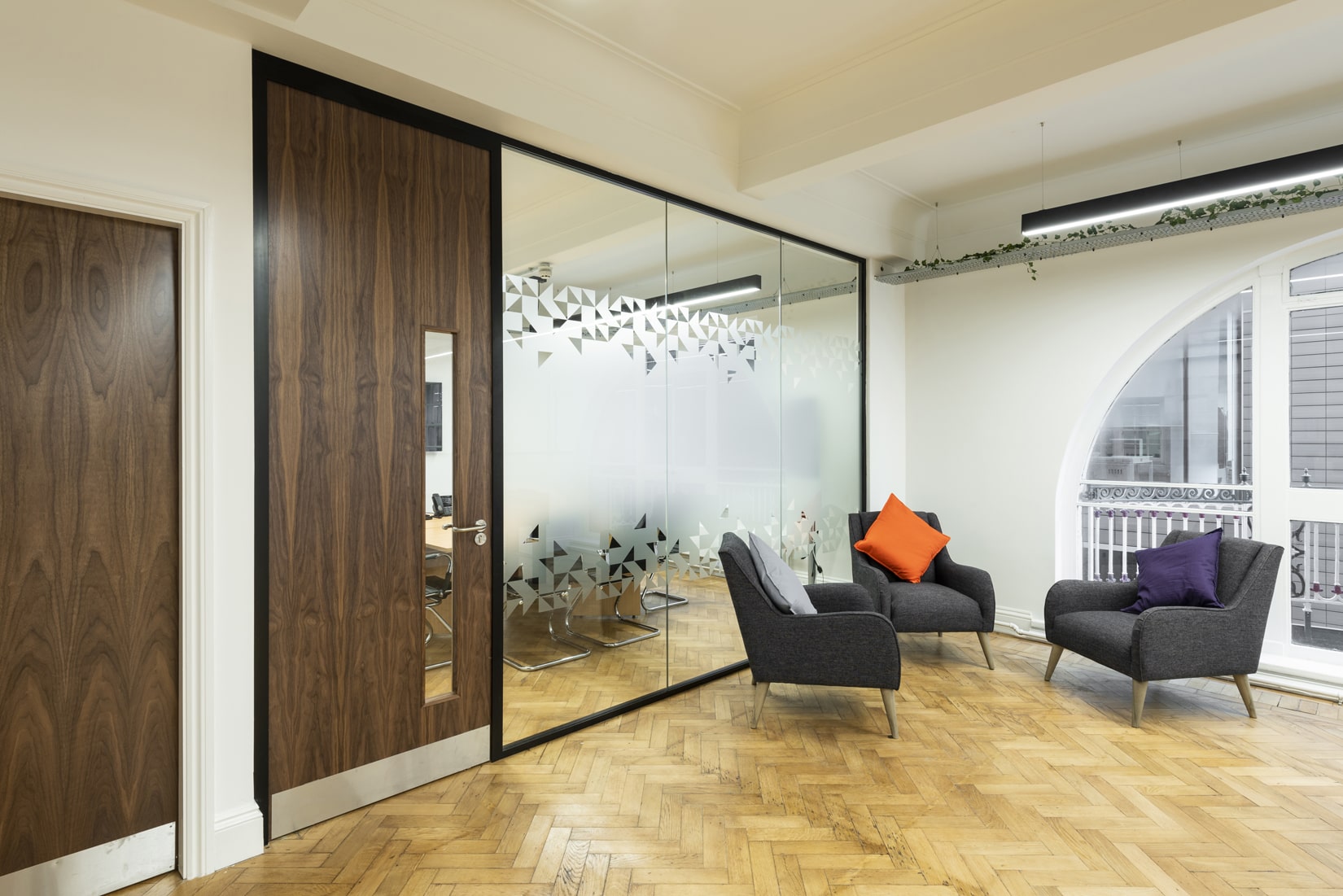 Thin glass partitioning